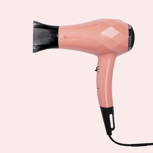 Lightweight Coral Red Travel Hair Dryer - Perfect for Styling at Home and On-the-Go
