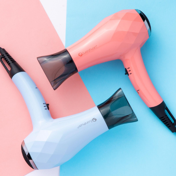 Lightweight Coral Red Travel Hair Dryer - Perfect for Styling at Home and On-the-Go