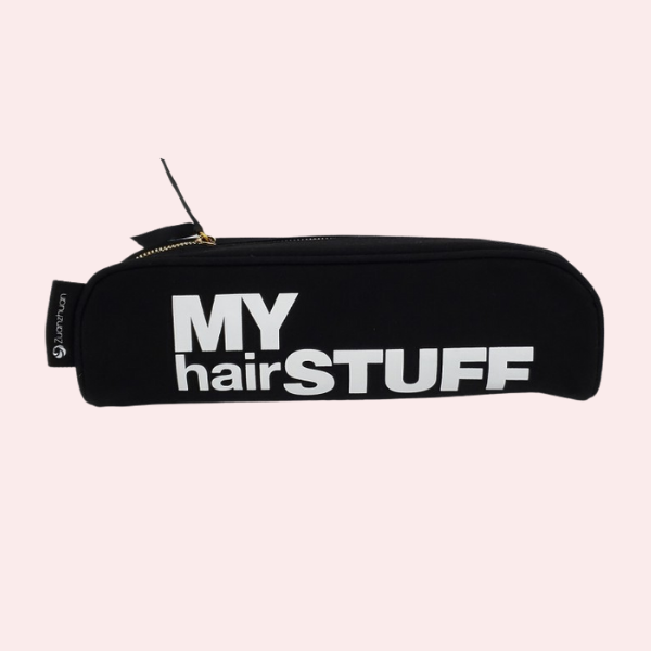 MY HAIR STUFF Zippered Heat-resistant Pouch - Black Color