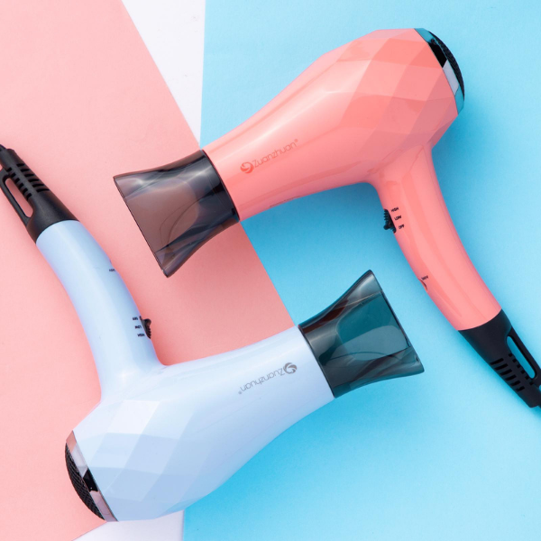 Lightweight Alice Blue Travel Hair Dryer - Perfect for Styling at Home and On-the-Go