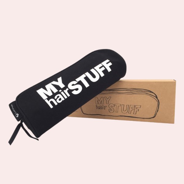 MY HAIR STUFF Zippered Heat-resistant Pouch - Black Color